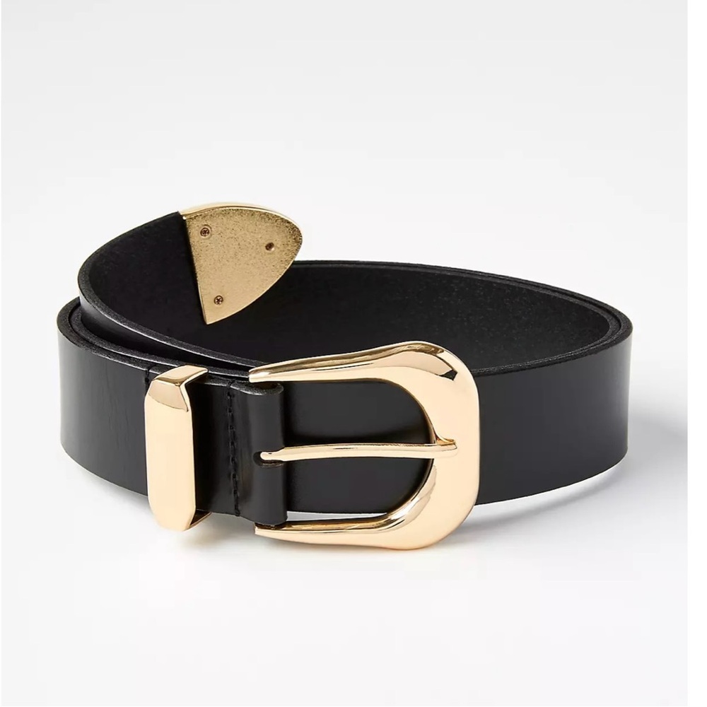 Black and gold Loft belt. Size XL. Brand new and in packaging.